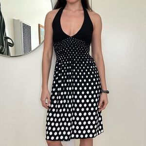 Y2K Body Central Polka Dot Midi Dress